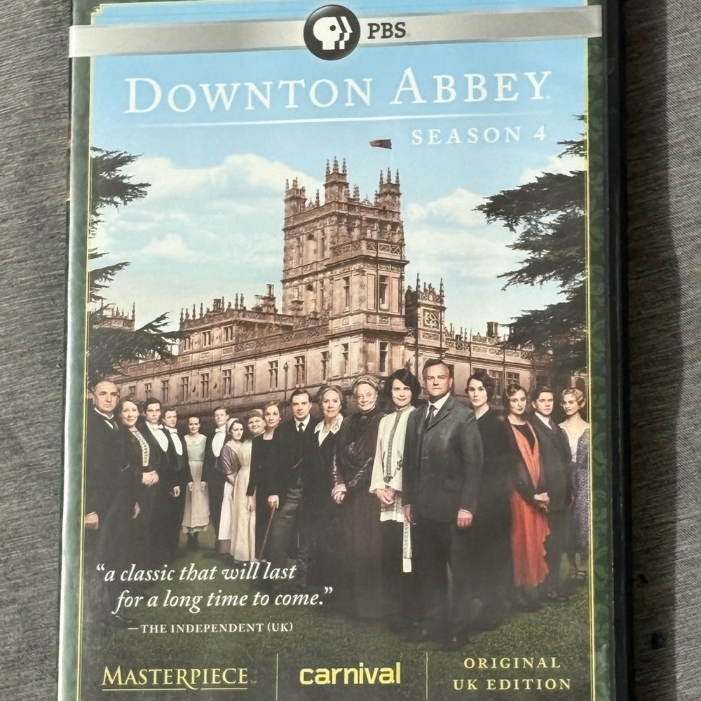 2/$10 Downton Abbey Season 4 DVD Set (3 Discs) PBS + Bonus Behind the Scenes